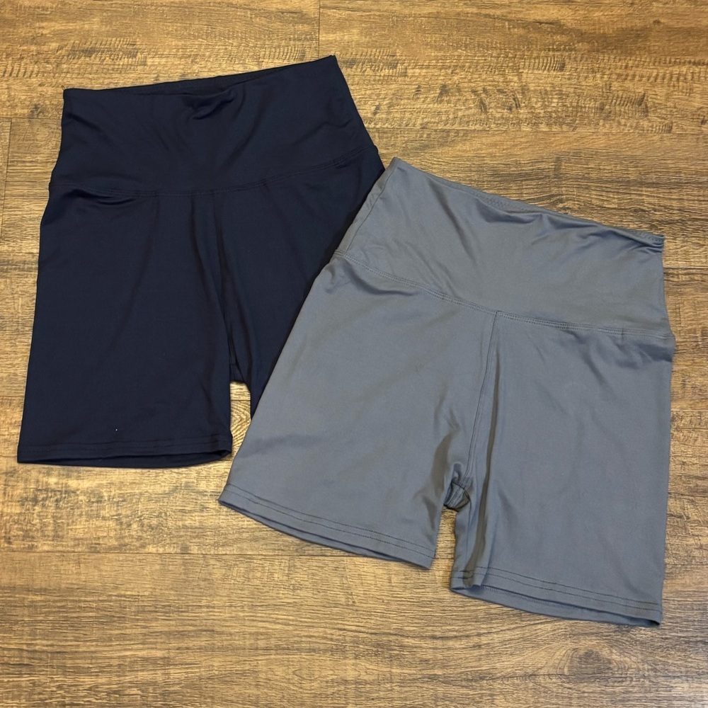 High Waisted Biker Yoga Tummy Control Fitness Workout Running Shorts